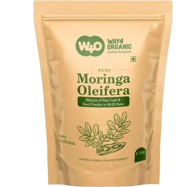 Way4Organic Moringa Oleifera Leaf and Seed Powder